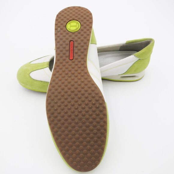 Nike Air x Cole Haan Green & White Slip-On Flats 9B Suede and Leather Excellent - Picture 15 of 16
